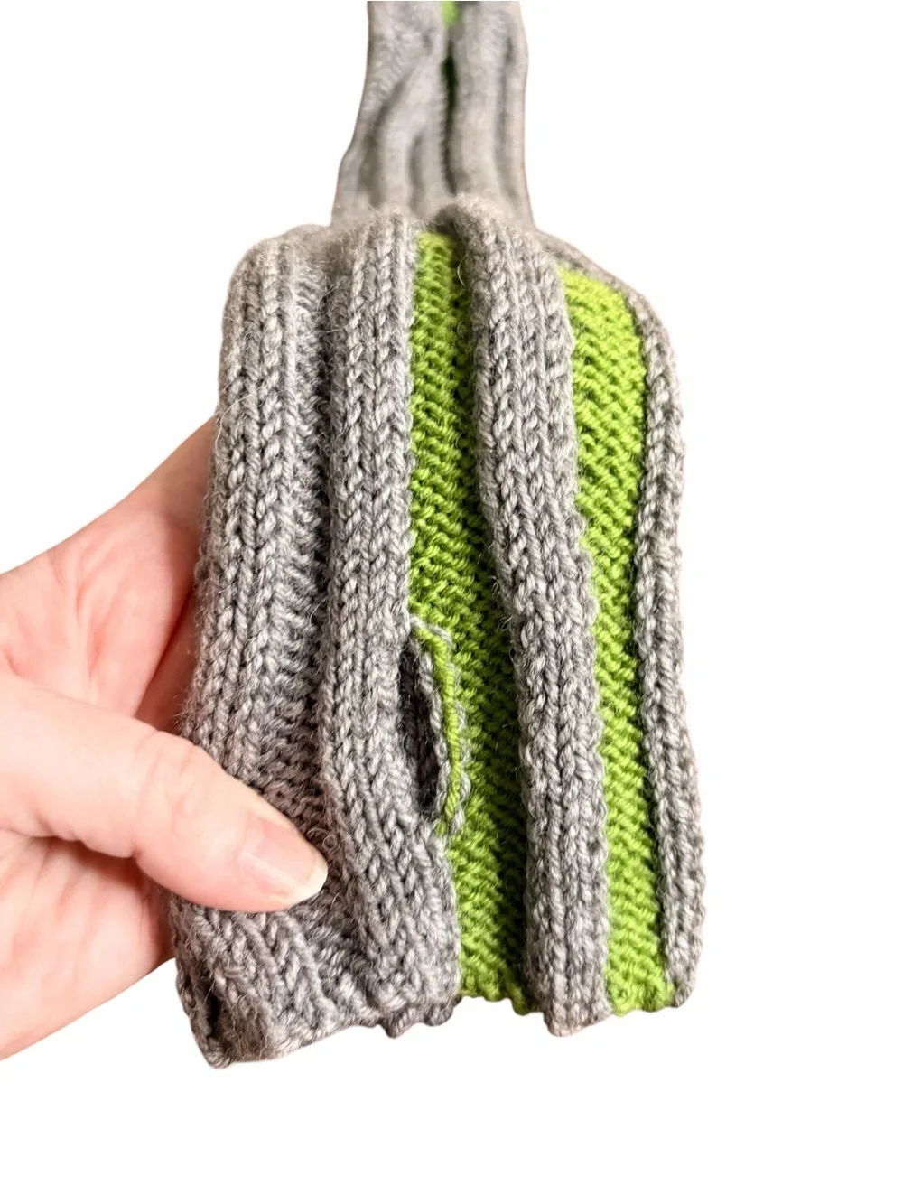 Project Runway’s Ping Wu Lightweight Gray Hand Knit Scarf Wrap